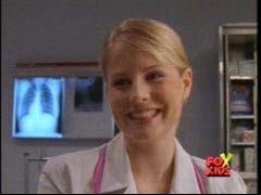 Nurse Dana Mitchell (Pink Ranger) gets a call for help